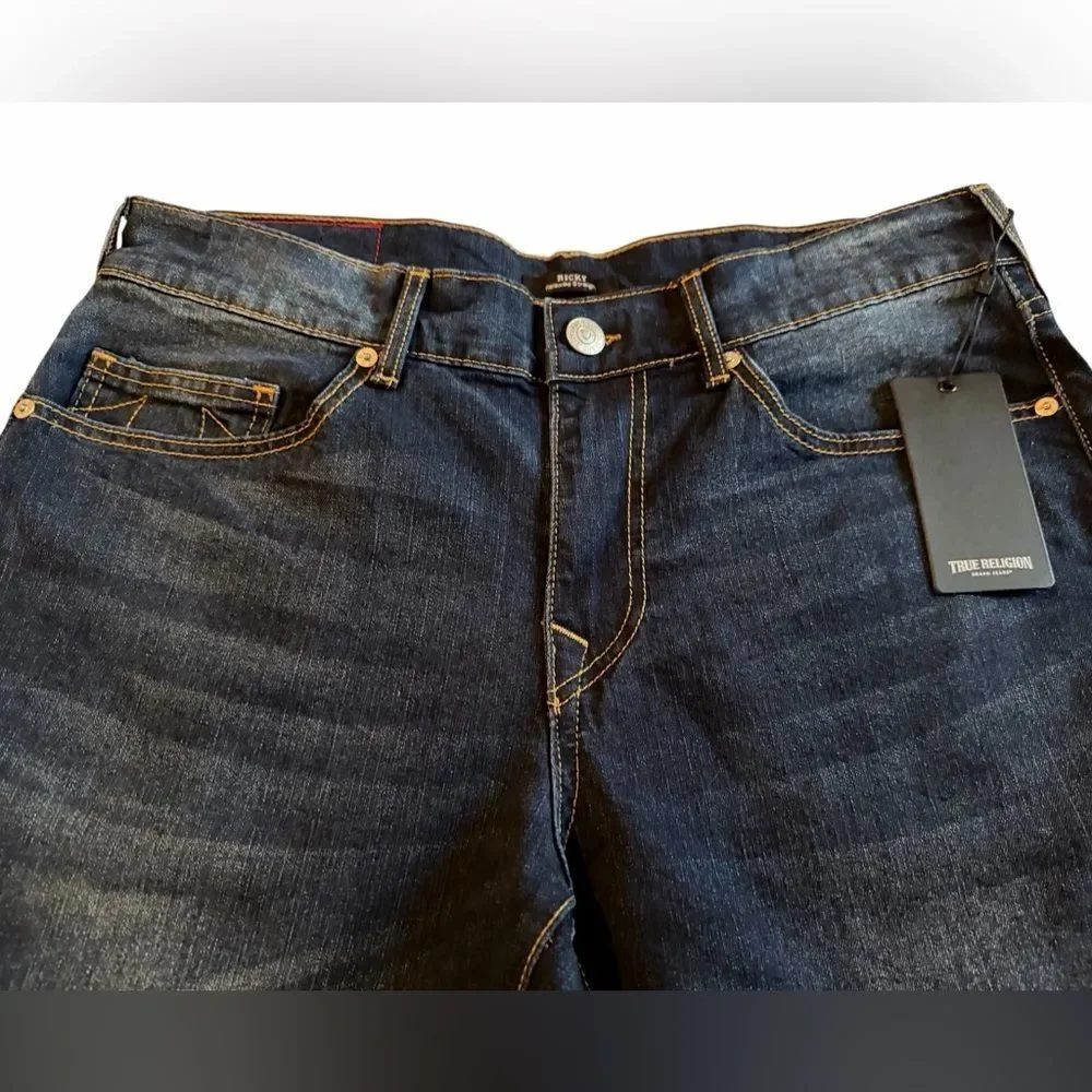 NWT True Religion Ricky Men's Straight Jeans W34/L34